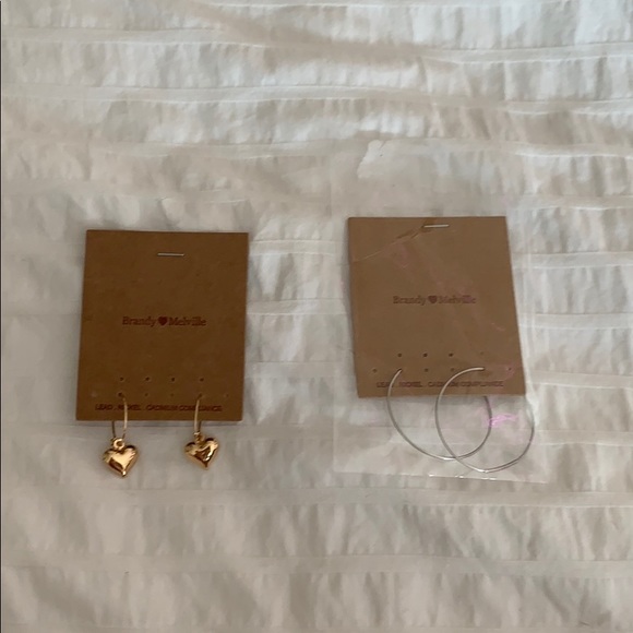 🚫sold on curtsy🚫 NWT brandy melville hoops - Picture 3 of 3